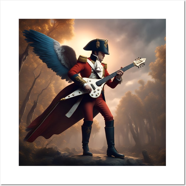 Napoleon plays electric guitar Wall Art by Superfunky